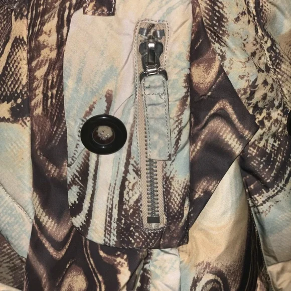 Moon River, Abstract Print Down Filled Puffer Coat, Sz 40 (US 4/6), EUC - Picture 4 of 15